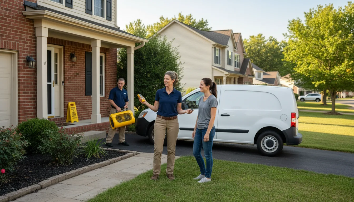 Water restoration image for Dehumidification And Cleanup Services in Leavittsburg, OH